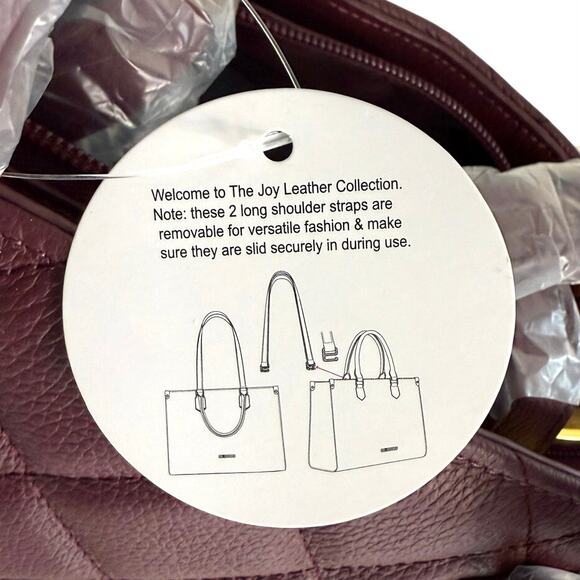 NWT Joy Mangano First class luxury leather quilted handbag wallet - Picture 10 of 11